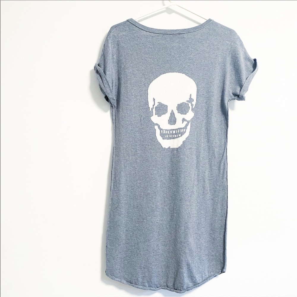 Skull cashmere. Skull back pattern dress